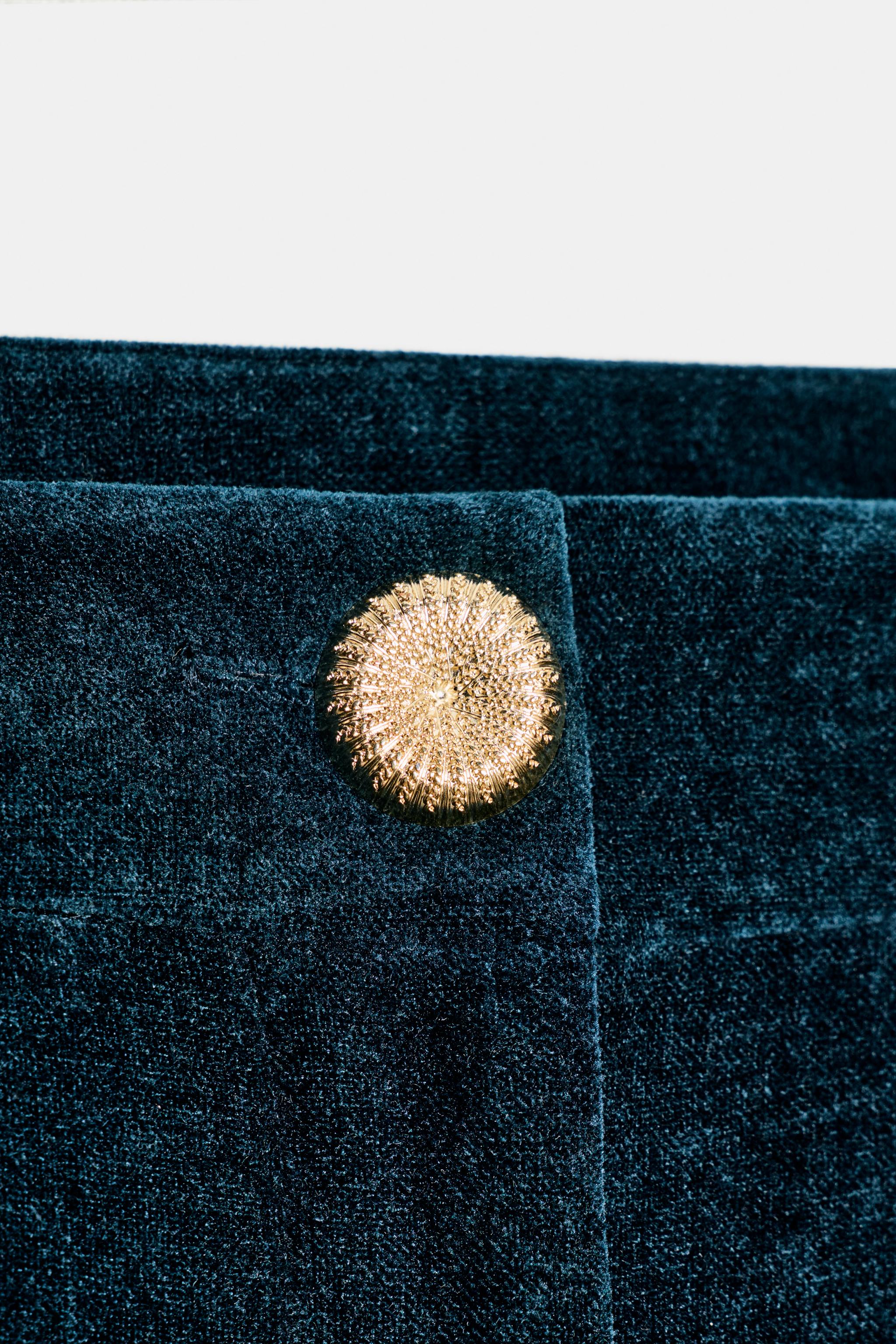 VELVET WIDE LEG PANTS